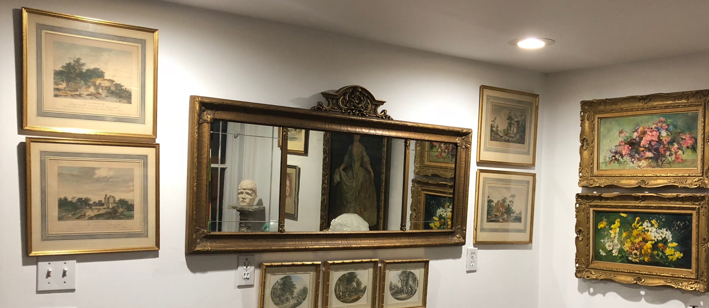Hand Carved American Federal Mirror
