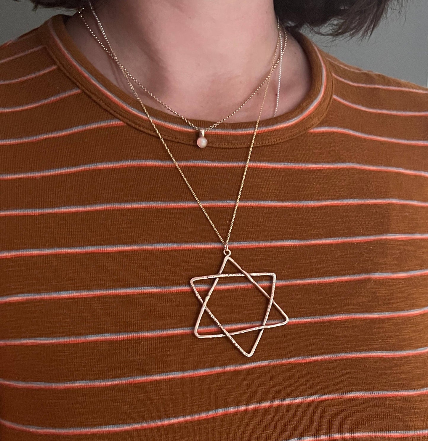 Star of David Handmade Organic Pendant in Large or Small